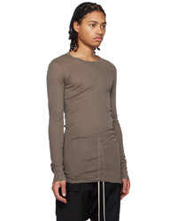 T-shirt à manche longue marron Rick Owens