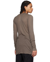 T-shirt à manche longue marron Rick Owens