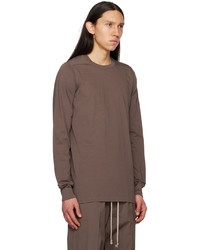 T-shirt à manche longue marron Rick Owens