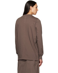 T-shirt à manche longue marron Rick Owens