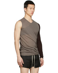 T-shirt à manche longue marron Rick Owens