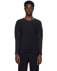 T-shirt à manche longue marron Homme Plissé Issey Miyake