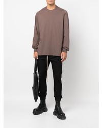 T-shirt à manche longue marron Rick Owens