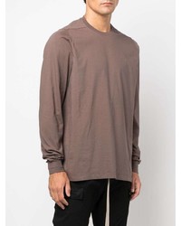 T-shirt à manche longue marron Rick Owens