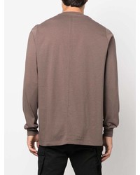 T-shirt à manche longue marron Rick Owens