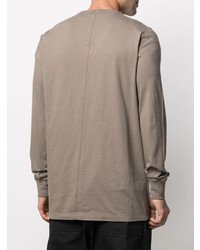 T-shirt à manche longue marron Rick Owens