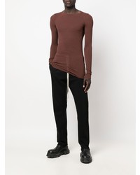 T-shirt à manche longue marron Rick Owens