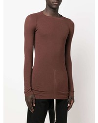 T-shirt à manche longue marron Rick Owens