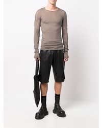 T-shirt à manche longue marron Rick Owens DRKSHDW