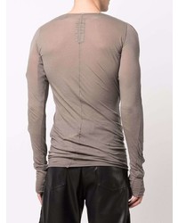 T-shirt à manche longue marron Rick Owens DRKSHDW