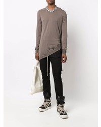 T-shirt à manche longue marron Rick Owens