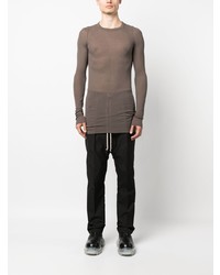 T-shirt à manche longue marron Rick Owens