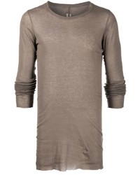 T-shirt à manche longue marron Rick Owens