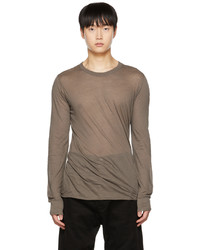 T-shirt à manche longue marron Rick Owens