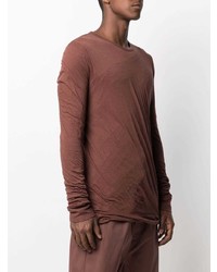 T-shirt à manche longue marron Rick Owens