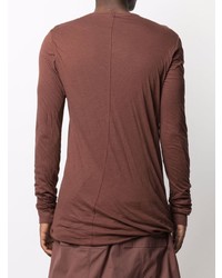 T-shirt à manche longue marron Rick Owens