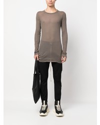 T-shirt à manche longue marron Rick Owens