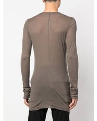 T-shirt à manche longue marron Rick Owens