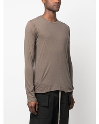 T-shirt à manche longue marron Rick Owens