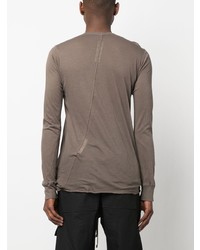 T-shirt à manche longue marron Rick Owens