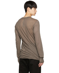 T-shirt à manche longue marron Rick Owens