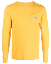 T-shirt à manche longue moutarde Carhartt WIP