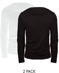 T-shirt à manche longue noir Asos