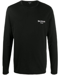 T-shirt à manche longue noir Balmain