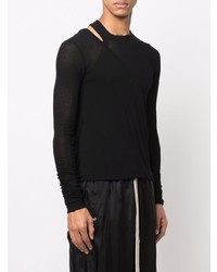 T-shirt à manche longue noir Rick Owens