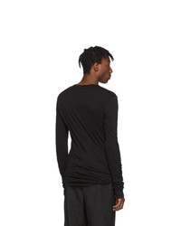 T-shirt à manche longue noir Rick Owens