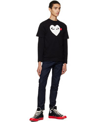 T-shirt à manche longue noir Comme Des Garcons Play