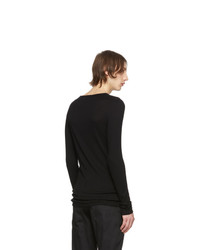 T-shirt à manche longue noir Saint Laurent