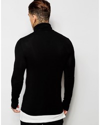 T-shirt à manche longue noir Asos