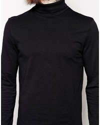 T-shirt à manche longue noir Asos