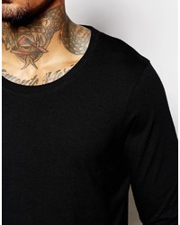 T-shirt à manche longue noir Asos