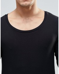 T-shirt à manche longue noir Asos