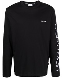 T-shirt à manche longue noir Calvin Klein