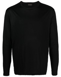 T-shirt à manche longue noir Dell'oglio