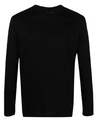 T-shirt à manche longue noir Emporio Armani
