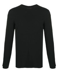 T-shirt à manche longue noir Giorgio Armani