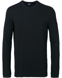 T-shirt à manche longue noir Giorgio Armani