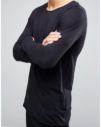 T-shirt à manche longue noir Hugo Boss