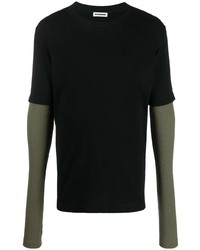 T-shirt à manche longue noir Jil Sander
