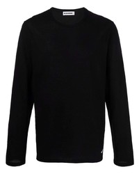 T-shirt à manche longue noir Jil Sander