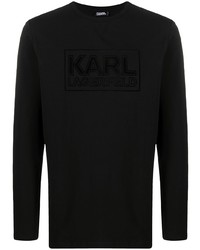 T-shirt à manche longue noir Karl Lagerfeld