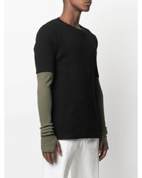 T-shirt à manche longue noir Jil Sander