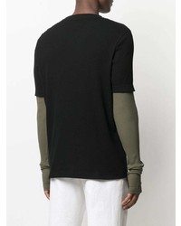 T-shirt à manche longue noir Jil Sander