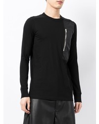 T-shirt à manche longue noir Rick Owens