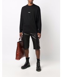 T-shirt à manche longue noir MSGM