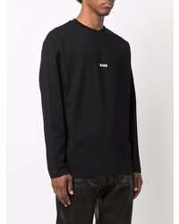 T-shirt à manche longue noir MSGM